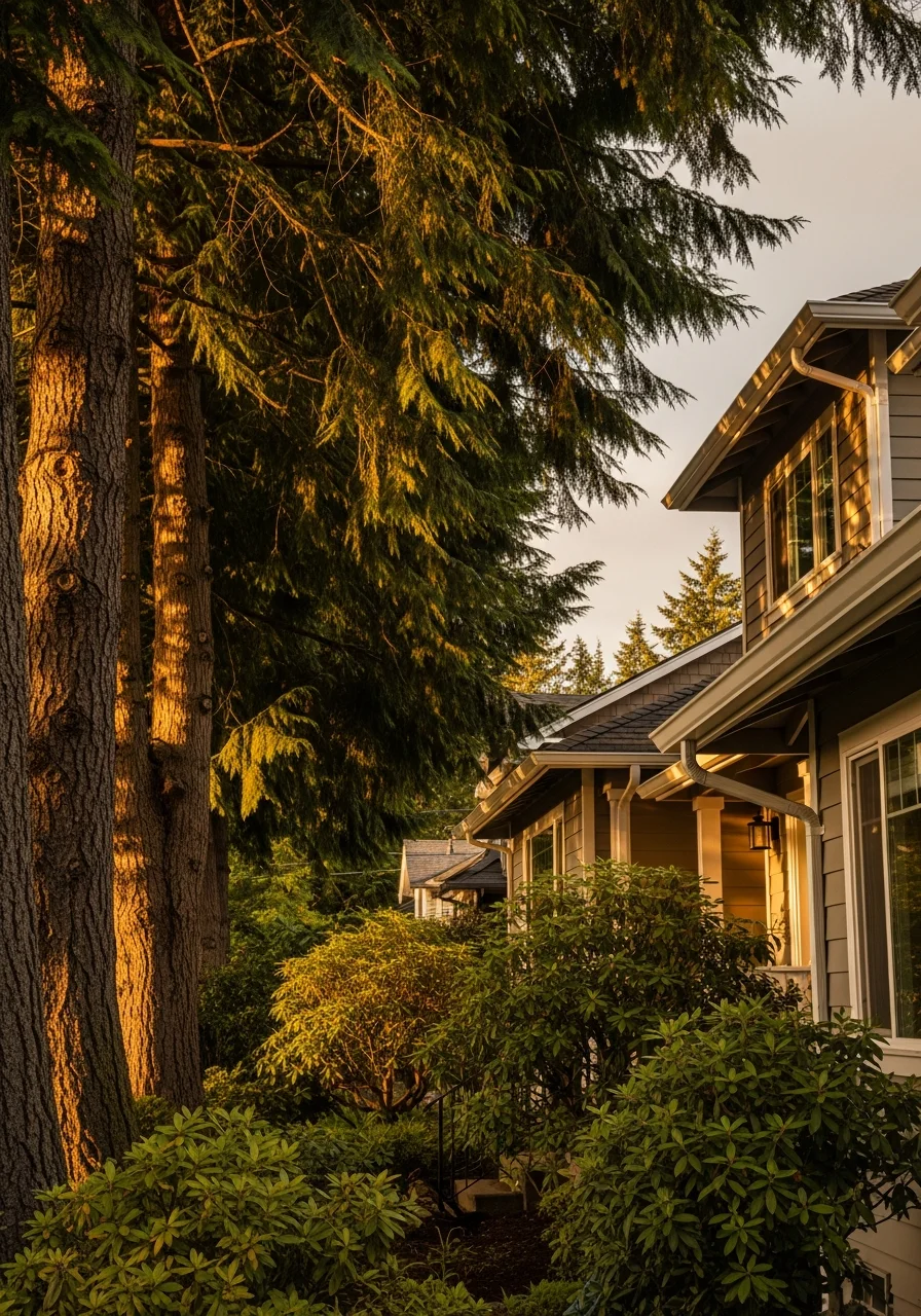 Bellingham homeowner standing in front of their well-maintained residence.