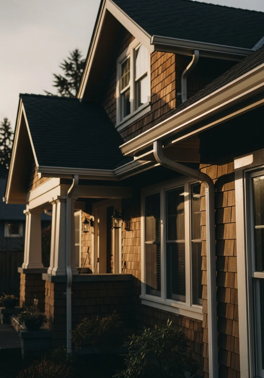 Burlington homeowner standing with service professional at their property entrance.
